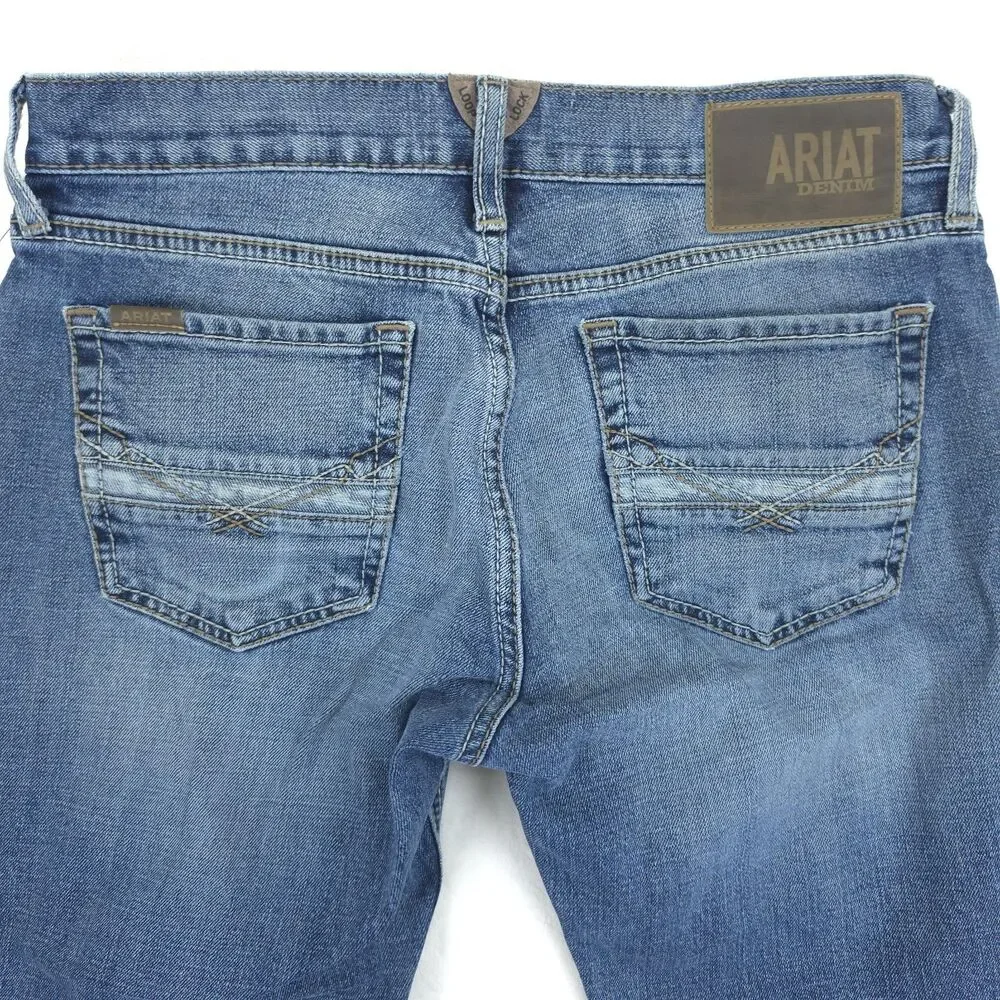 Ariat M7 Slim Fit Straight Leg Blue Denim Jeans Men's 30x32 Cowboy Western